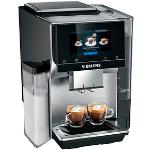 Silberne SIEMENS Kaffeevollautomaten mit Kaffee-Motiv aus Silber mit Milchtank 