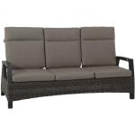 Anthrazitfarbene Siena Garden Halbrunde Lounge Sofas aus Aluminium mit Armlehne Breite 100-150cm, Höhe 200-250cm, Tiefe 50-100cm 3 Personen 