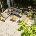 Anthrazitfarbene Siena Garden Lounge Gartenmöbel & Loungemöbel Outdoor aus Teak 6 Personen 