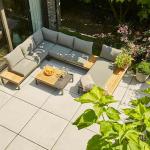 Anthrazitfarbene Siena Garden Lounge Gartenmöbel & Loungemöbel Outdoor aus Teak 5 Personen 