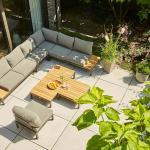 Anthrazitfarbene Siena Garden Lounge Gartenmöbel & Loungemöbel Outdoor aus Teak 6 Personen 