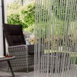 Graue Siena Home Türvorhänge aus Textil transparent 