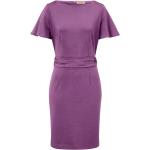 Reduzierte Violette Unifarbene Ethno Sienna Mini Kurze Abendkleider aus Kunstfaser enganliegend für Damen Größe M für den für den Sommer 