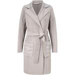 Bunte Unifarbene Sienna Maxi V-Ausschnitt Trenchcoats lang aus Kunstfaser für Damen Größe XS für den für den Herbst 