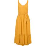 Reduzierte Sonnengelbe Unifarbene Sienna Midikleider & knielange Kleider mit Volants für Damen Größe L für den für den Sommer 