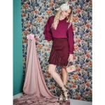 Reduzierte Pflaumenfarbene Unifarbene Sienna Mini Festliche Röcke mit Reißverschluss aus Tüll für Damen Größe XS für den für den Sommer 