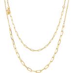 Goldene Sif Jakobs Zweireihige Halsketten & Mehrlagige Halsketten vergoldet für Damen 