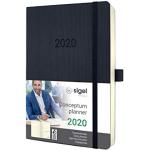SIGEL C2020 Tageskalender 2020, ca. A5, schwarz, Softcover Conceptum - weitere Modelle