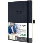 SIGEL C2022 Wochenkalender 2020, ca. A5, schwarz, Softcover Conceptum - weitere Modelle