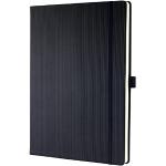 SIGEL CO110 Premium Notizbuch blanko, A4, Hardcover, schwarz, aus nachhaltigem Papier - Conceptum - mit Seitenzahlen, Inhaltsverzeichnis, Stiftschlaufe, Falttasche