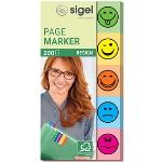 Pinke Sigel Emoji Smiley Haftmarker & Haftstreifen aus Papier 