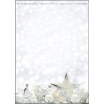 Reduzierte Weiße Sigel Weihnachtskarten DIN A4, 90g, 25 Blatt aus Papier 
