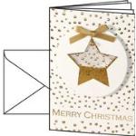 Goldene Sigel Weihnachtskarten DIN A6 10-teilig 
