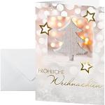 Goldene Sigel Weihnachtskarten-Sets DIN A6 aus Papier 