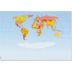 Bunte Sigel Weltkarten mit Weltkartenmotiv aus Papier 