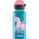 SIGG - Alu Trinkflasche Kinder - KBT Bella Unicorn - Auslaufsicher - Federleicht - BPA-frei - Klimaneutral Zertifiziert - Hellblau - 0,4L