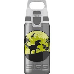 SIGG - Trinkflasche Kinder - Viva One Dino - Für Kohlensäurehaltige Getränke Geeignet - Auslaufsicher - Spülmaschinenfest - BPA-frei - Sport - Grau - 0,5L