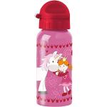 SIGIKID Edelstahl Trinkflasche Pinky Queeny, auslaufsicher, BPA-frei, robust, leicht, Drehverschluss zerlegbar, gut zu reinigen, für Kinder 3-8 Jahre, Art.-Nr. 25288, Einhorn/pink-rot 400 ml