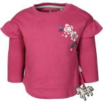 Pinke Blumenmuster Langärmelige sigikid Bio Longsleeves für Kinder & Kinderlangarmshirts mit Rüschen aus Baumwolle für Mädchen Größe 62 