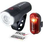 SIGMA SPORT - LED Fahrradlicht mit Batterien Set AURA 30 und CURVE | StVZO zugelassenes Vorderlicht und Rücklicht | Farbe: Schwarz