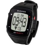 Schwarze Wasserdichte Sigma Sigmasport Fitness Tracker | Fitness Armbänder mit GPS mit Mineralglas-Uhrenglas mit Silikonarmband für Herren 