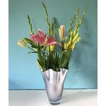 Silberne 30 cm Signature Home Collection Vasen & Blumenvasen 30 cm mundgeblasen 