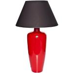 Rote Signature Home Collection Designer Tischlampen glänzend aus Papier höhenverstellbar E27 