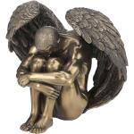 Reduzierte Goldene 14 cm Signes Grimalt Sitzende Engel aus Bronze 