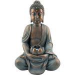 Reduzierte Graue Asiatische 19 cm Signes Grimalt Buddha Figuren aus Kunstharz 