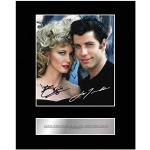 Signiertes Foto von John Travolta und Olivia Newton-John, mit Passepartout, Grease-Autogramm, Geschenk