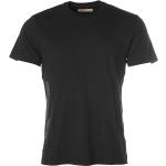 Schwarze Kurzärmelige Signum Rundhals-Ausschnitt T-Shirts für Herren Größe M 