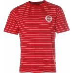 Rote Gestreifte Signum Rundhals-Ausschnitt T-Shirts für Herren Größe L 