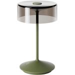 Tannengrüne Runde Tischlampen & Tischleuchten aus Glas 