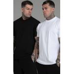 Reduzierte Schwarze Oversize Siksilk T-Shirts aus Baumwolle für Herren Größe L 2-teilig 