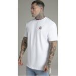 Weiße Bestickte Oversize Siksilk T-Shirts aus Baumwolle für Herren Größe XL 