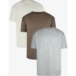 Braune Oversize Siksilk T-Shirts aus Baumwolle Größe L 