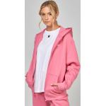 Pinke Bestickte Siksilk Damenhoodies & Damenkapuzenpullover mit Reißverschluss aus Baumwolle Größe XS 