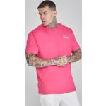 Pinke Oversize Siksilk T-Shirts aus Baumwolle Größe S 