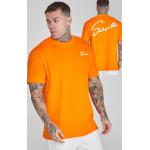 Orange Oversize Siksilk T-Shirts aus Baumwolle Größe XL 