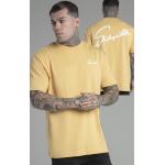 Gelbe Oversize Siksilk T-Shirts aus Baumwolle für Herren Größe S 