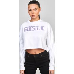 SikSilk WeiÃŸes Varsity Kapuzensweatshirt | M