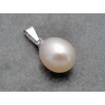 Silberne Juwelier Harnisch Perlenanhänger aus Silber mit Echte Perle 
