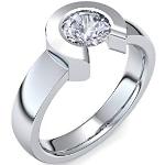 Silber Ring Bergkristall 925 + inkl. Luxusetui + Bergkristall Ring Silber Bergkristallring Silber (Silber 925) - Passionata Amoonic Schmuck Größe 58 (18.5) TS01 SS925BKFA58