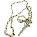 Rosa Quadrat Kreuz Rosenkranz Halskette Heiliger Schmuck Anhänger Beten  Geschenk
