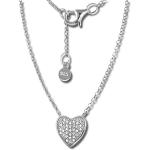 Nickelfreie Silberne SilberDream Herzketten poliert aus Silber mit Zirkonia für Damen 