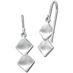 Silberne SilberDream Quadratische Ohrhänger für Damen 