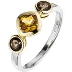 Silberne Citrin Ringe Vergoldete aus Silber mit Citrin für Damen 