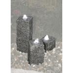 Graue Silex Springbrunnensets aus Granit LED beleuchtet 3-teilig 