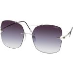 Silberne Silhouette Quadratische Damensonnenbrillen 