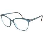Blaue Silhouette Kunststoffbrillengestelle für Damen 